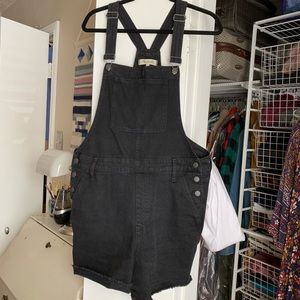 Madewell Overall Shorts I’m Washed Black